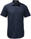 Jack Wolfskin M Rays Stretch Vent Shirt Blau | Größe XL | Herren Kurzarm-Hemd