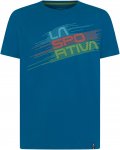 La Sportiva M Stripe Evo T-shirt Blau | Herren