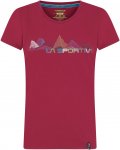 La Sportiva W Peaks T-shirt Rot | Größe XL | Damen Kurzarm-Shirt