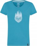La Sportiva W Wild Heart T-shirt Blau | Größe XS | Damen Kurzarm-Shirt