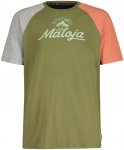 Maloja M Etschm. T-shirt Colorblock / Grün | Herren Kurzarm-Shirt