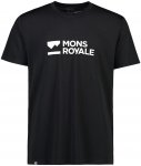 Mons Royale M Icon T-shirt Schwarz | Größe XXL | Herren Kurzarm-Shirt
