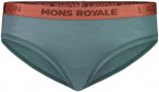 Mons Royale W Folo Brief Grün | Größe XS | Damen Kurze Unterhose