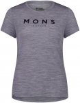 Mons Royale W Icon Tee Print Grau | Damen Kurzarm-Shirt