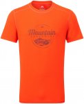 Mountain Equipment M Headpoint Script Tee Orange | Herren Kurzarm-Shirt