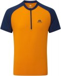 Mountain Equipment M Nava Short-sleeve Zip-t Colorblock / Blau / Orange | Größ