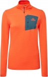 Mountain Equipment W Lumiko Zip-t Orange | Größe S - 10 | Damen Langarm-Shirt