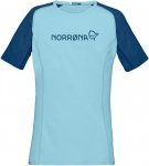 Norrona W Fjora Equaliser Lightweight T-shirt Blau | Größe XS | Damen Kurzarm-