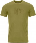 Ortovox M 150 Cool Logo Sketch T-Shirt Grün | Herren Kurzarm-Shirt