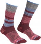 Ortovox W All Mountain Mid Socks Gestreift / Rot | Größe 35 - 38 | Damen Socke