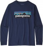 Patagonia Boys Long-sleeved Graphic Organic T-shirt Blau | Größe XS | Herren F