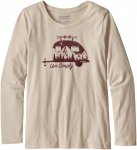 Patagonia Girls Long-sleeved Graphic Organic T-shirt Beige | Mädchen Langarm-Sh