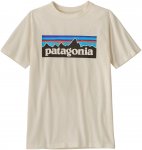 Patagonia Kids Regenerative Organic Cotton P-6 Logo T-shirt Weiß | Größe M | 
