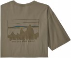 Patagonia M '73 Skyline Organic T-shirt Oliv | Größe XS | Herren Kurzarm-Shirt