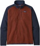 Patagonia M Better Sweater 1/4 Zip Colorblock / Rot | Herren Fleece-Pullover