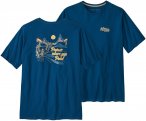 Patagonia M Protect Pedal Organic T-shirt Blau | Herren Kurzarm-Shirt