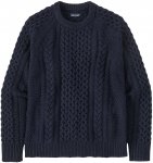 Patagonia M Recycled Wool Cable Knit Crewneck Sweater Blau | Größe XXL | Herre
