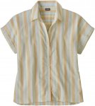 Patagonia W Lightweight A/c Shirt Gelb / Weiß | Damen Kurzarm-Hemd