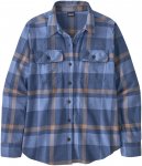 Patagonia W Long-sleeved Organic Cotton Mw Fjord Flannel Shirt Blau | Damen Lang