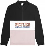 Picture M Carawa Zip Sweater Colorblock / Pink / Schwarz | Herren Freizeitpullov