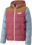 Puma Kids Colourblock Polyball Hooded Jacket Colorblock / Blau / Pink | Größe 