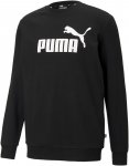 Puma M Essentials Big Logo Crew Schwarz | Herren Freizeitpullover
