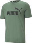 Puma M Essentials Logo Tee Grün | Herren Kurzarm-Shirt
