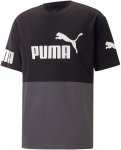Puma M Puma Power Colorblock Tee Colorblock / Grau / Schwarz | Größe XL | Herr