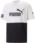 Puma M Puma Power Colorblock Tee Colorblock / Schwarz / Weiß | Herren Kurzarm-S