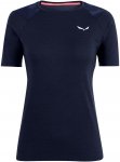 Salewa W Cristallo Warm Alpine Merino Responsive T-shirt Blau | Größe 34 | Dam