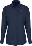 Salewa W Fanes Hemp L/S Shirt Blau | Größe 34 | Damen Hemd