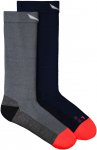 Salewa W Mountain Trn Alpine Merino Crew Sock Grau | Größe EU 39-41 | Damen Ko