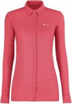 Salewa W Puez Minicheck 2 Dry L/S Shirt Pink | Größe 38 | Damen Hemd
