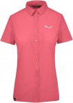 Salewa W Puez Minicheck2 Dry S/S SRT Pink | Größe 38 | Damen Hemd