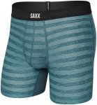 Saxx M Droptemp Cooling Mesh Boxer Brief Gestreift / Grün | Herren Kurze Unterh