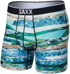 Saxx M Volt Boxer Brief Gestreift / Blau | Herren Kurze Unterhose