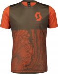 Scott Junior Trail Vertic 10 S/sl Shirt Braun / Orange | Größe 128 | Kinder Ku