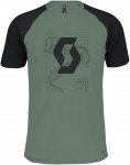 Scott M Icon Raglan S/sl Tee Colorblock / Grün / Schwarz | Herren Kurzarm-Shirt