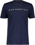 Scott M No Shortcuts S/sl Tee Blau | Größe XXL | Herren Kurzarm-Shirt