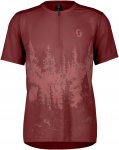 Scott M Trail Flow Zip S/sl Shirt Rot | Herren Kurzarm-Radtrikot