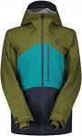 Scott M Vertic 3l Jacket Colorblock / Blau / Oliv | Herren Ski- & Snowboardjacke