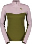 Scott W Defined Light Pullover Colorblock / Oliv / Pink | Damen Langarm-Shirt