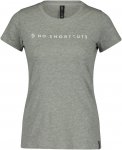 Scott W No Shortcuts S/sl Tee Grau | Größe XL | Damen Kurzarm-Shirt