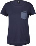 Scott W Pocket S/sl Tee Blau | Größe M | Damen Kurzarm-Shirt