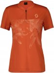 Scott W Trail Flow Zip S/sl Shirt Orange | Größe XS | Damen Kurzarm-Radtrikot