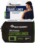 Sea To Summit Premium Cotton Travel Liner Double Blau | Größe 185 cm |  Innens