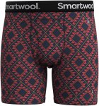 Smartwool M Merino Print Boxer Brief Boxed Rot | Größe XL | Herren Kurze Unter