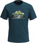 Smartwool M River Van Graphic Short Sleeve Tee Slim Blau | Herren Kurzarm-Shirt