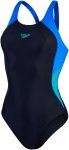 Speedo W Colourblock Splice Muscleback Swimsuit Blau | Größe 34 | Damen Badean