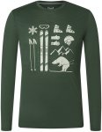 Super.natural M Skiing Bear Long-sleeve Grün | Größe XL | Herren Langarm-Shir